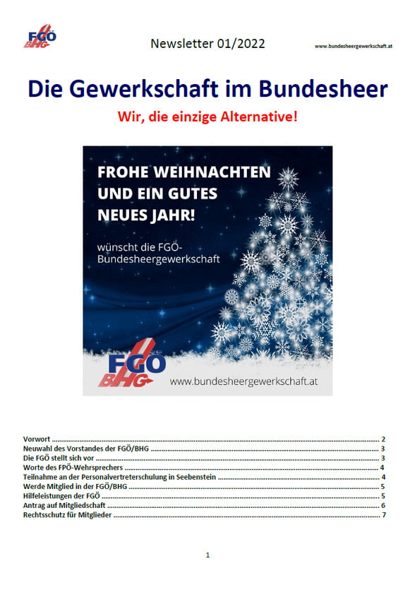 Newsletter Dezember 2022